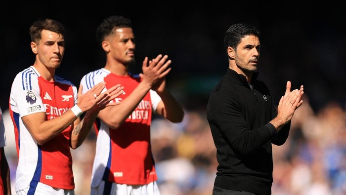 Soccer Football - Premier League - Everton v Arsenal - Goodison Park, Liverpool, Britain - April 5, 2025 Arsenal manager Mikel Arteta after the match Action Images via Reuters/Andrew Boyers EDITORIAL USE ONLY. NO USE WITH UNAUTHORIZED AUDIO, VIDEO, DATA, FIXTURE LISTS, CLUB/LEAGUE LOGOS OR LIVE SERVICES. ONLINE IN-MATCH USE LIMITED TO 120 IMAGES, NO VIDEO EMULATION. NO USE IN BETTING, GAMES OR SINGLE CLUB/LEAGUE/PLAYER PUBLICATIONS. PLEASE CONTACT YOUR ACCOUNT REPRESENTATIVE FOR FURTHER DETAILS..