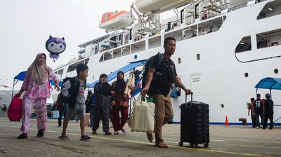 Begini Potret Arus Balik Lebaran di Pelabuhan Semayang Balikpapan