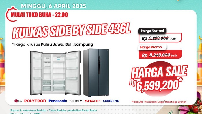 Beli Kulkas Dua Pintu di Transmart Full Day Sale Diskon hingga Rp 2 Jutaan