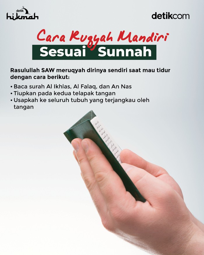 Infografis cara ruqyah mandiri sesuai sunnah