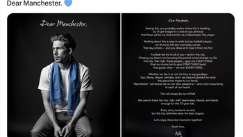 Surat perpisahan Kevin De Bruyne dengan Manchester City. Foto: X.com