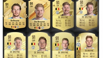 Nilai De Bruyne selalu konsisten di game FIFA. Foto: X.com