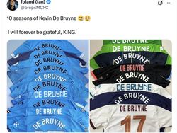Kevin De Bruyne Tinggalkan City, Netizen Terharu