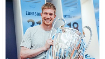 Akun Manchester City pun mengumumkan mereka akan berpisah dengan De Bruyne setelah 10 tahun yang membanggakan. Foto: X.com