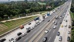 Foto Udara Rekayasa Lalu Lintas di Tol Japek