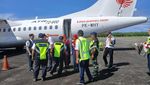 Penampakan Wings Air Mendarat di Bandar Udara Cut Nyak Dhien