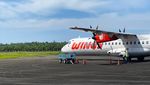 Penampakan Wings Air Mendarat di Bandar Udara Cut Nyak Dhien