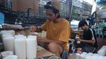 Intip Rumah Produksi Lilin di Bojonggede