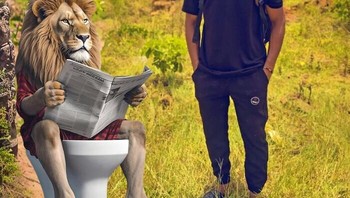 Tolong tambahkan singa di belakang seolah-olah dia ingin memburu saya Foto: Boredpanda