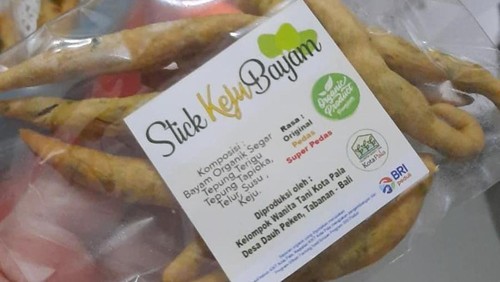 Stick Keju Bayam yang diproduksi oleh KWT Kota Pala.