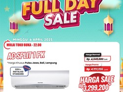 AC Split Harga Rp 3 Jutaan Hanya di Transmart Full Day Sale