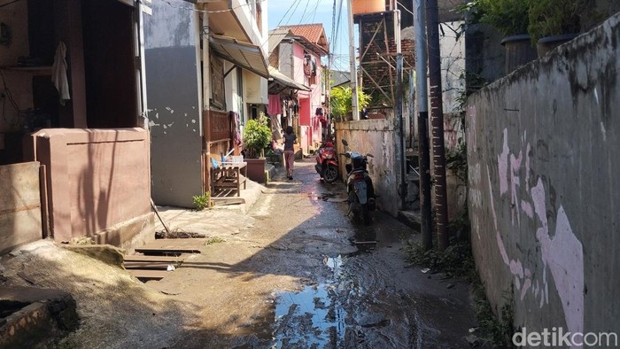 Banjir di perumahan kawasan Kebon Jeruk sudah surut. (Maulana/detikcom)