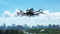 EHang EH-216S telah melakukan serangkaian uji coba sejak dua tahun terakhir. Itulah mengapa, perwakilan perusahaan tersebut mampu meyakinkan iShowSpeed, kendaraan buatannya aman. Foto: Doc. EHang.