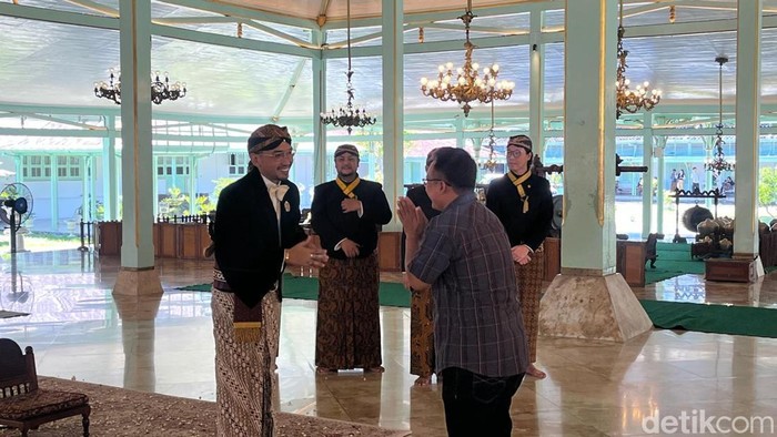 KGPAA Mangkunegara X gelar syawalan di Puro Mangkunegaran, Solo, Senin (7/4/2025).