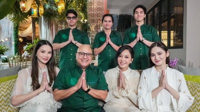8 Foto Maia Estianty Lebaran Bareng Keluarga, Kompak Dengan 2 Calon Mantu