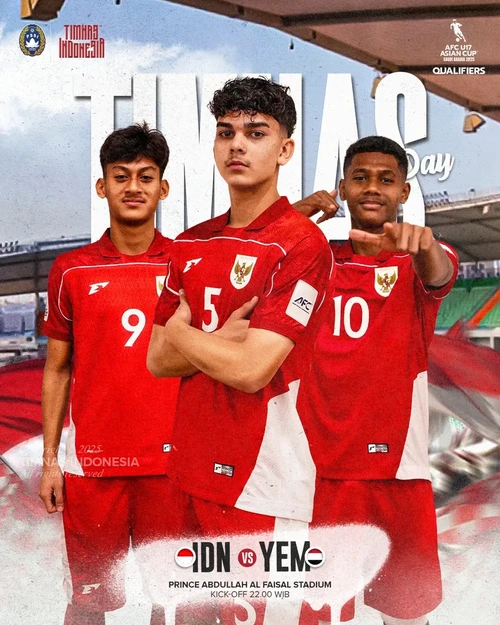 Timnas Indonesia U-17 Vs Yaman U-17 di Piala Asia U-17 2025.
