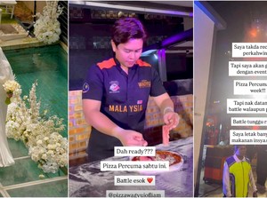 Chef Selebriti Bagikan Pizza Gratis untuk Rayakan Pernikahannya