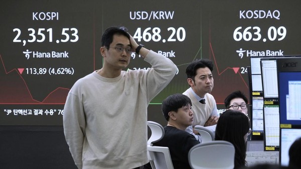 Bursa Saham Dunia Kacau Gegara Tarif Impor Trump