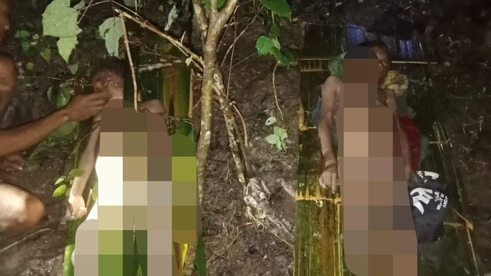 Dua siswa SD ditemukan tewas setelah terseret banjir Sungai Bibe di Kecamatan Amfoang Selatan, Kabupaten Kupang, NTT, Senin (7/4/2024). (Foto: Dok. Polsek Amfoang Selatan)