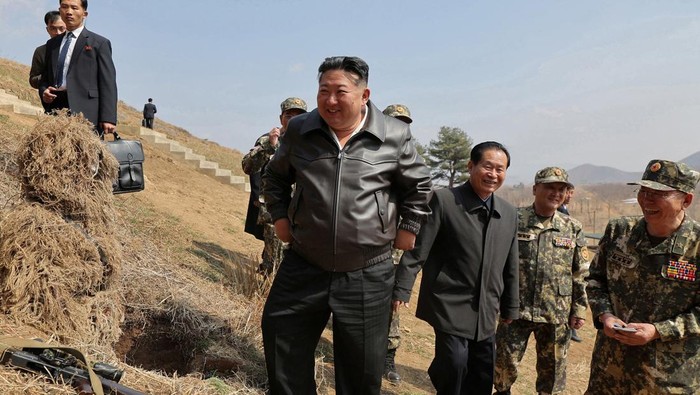 North Korean leader Kim Jong Un visits a military training base, in North Korea, in this handout picture released on April 5, 2025, by the Korean Central News Agency.     KCNA via REUTERS    ATTENTION EDITORS - THIS IMAGE WAS PROVIDED BY A THIRD PARTY. REUTERS IS UNABLE TO INDEPENDENTLY VERIFY THIS IMAGE. NO THIRD PARTY SALES. SOUTH KOREA OUT. NO COMMERCIAL OR EDITORIAL SALES IN SOUTH KOREA.
