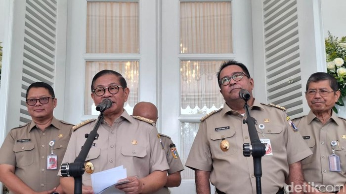 Gubernur DKI Jakarta Pramono Anung dan Wagub DKI Jakarta Rano Karno. (Brigitta/detikcom)