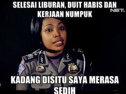 Meme Ketipak Ketipung Cuti Panjang Dah Habis Sayang, Selamat Kembali Kerja