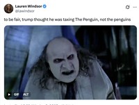 Meme pulau penguin kena tarif Trump