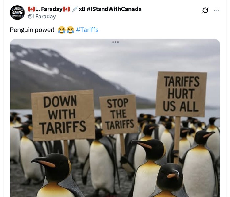 Meme pulau penguin kena tarif Trump Meme pulau penguin kena tarif Trump