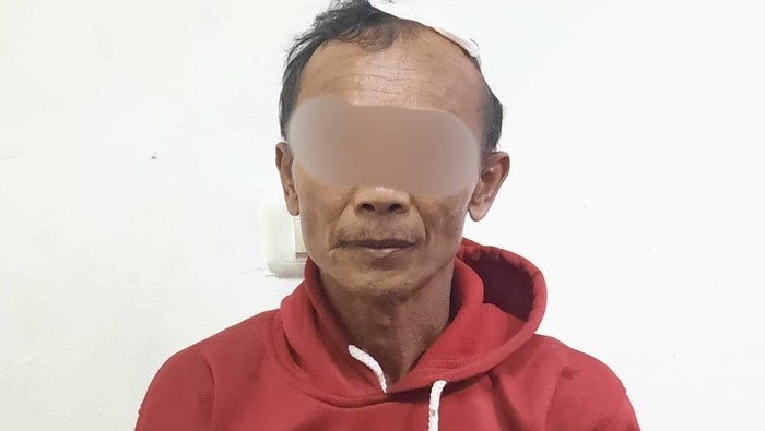 Pelaku TM saat diamankan Polsek Tanjung Lago Banyuasin