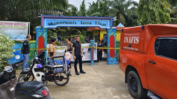 Polisi melakukan olah TKP (dok Polres Inhil)