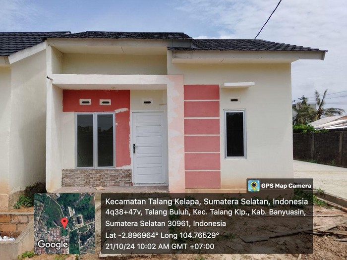 Rumah murah di Talang Kelapa, Kabupaten Banyuasin, Sumatera Selatan.