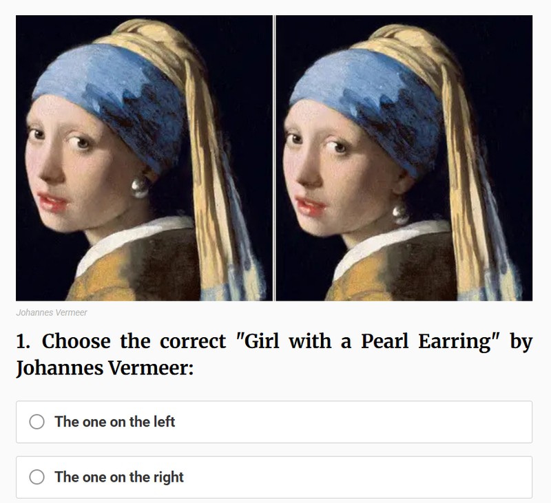 Kalau kamu penggemar lukisan klasik, dapatkah kamu membedakan mana lukisan asli dan KW-nya? Coba tulis di kolom komentar kamu benar berapa.