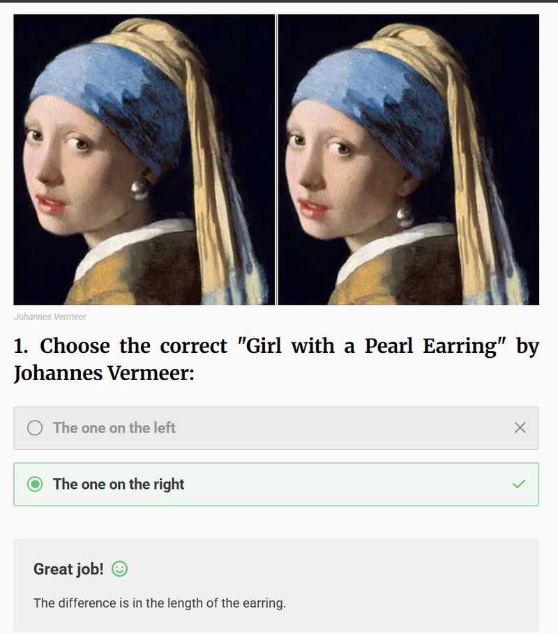 Kalau kamu penggemar lukisan klasik, dapatkah kamu membedakan mana lukisan asli dan KW-nya? Coba tulis di kolom komentar kamu benar berapa.