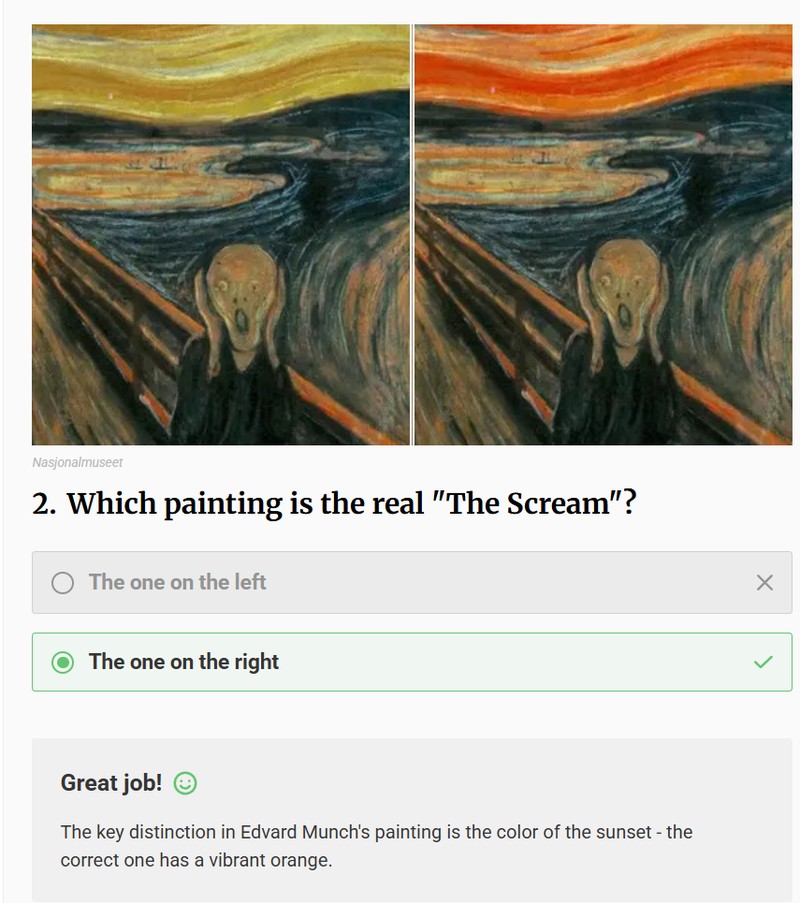 Kalau kamu penggemar lukisan klasik, dapatkah kamu membedakan mana lukisan asli dan KW-nya? Coba tulis di kolom komentar kamu benar berapa.