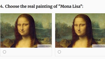 Mona Lisa dari Leonardo Da Vinci, mana yang benar? Foto: via Bored Panda