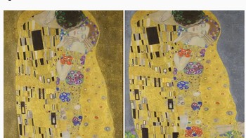 Karya Gustav Klimt berjudul The Kiss. Mana yang asli? Foto: via Bored Panda