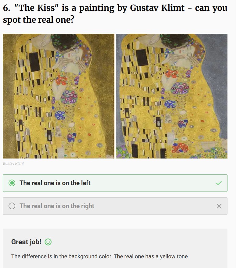 Kalau kamu penggemar lukisan klasik, dapatkah kamu membedakan mana lukisan asli dan KW-nya? Coba tulis di kolom komentar kamu benar berapa.