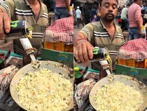 Nyeleneh! Telur Orak-arik Dicampur Minuman Berenergi