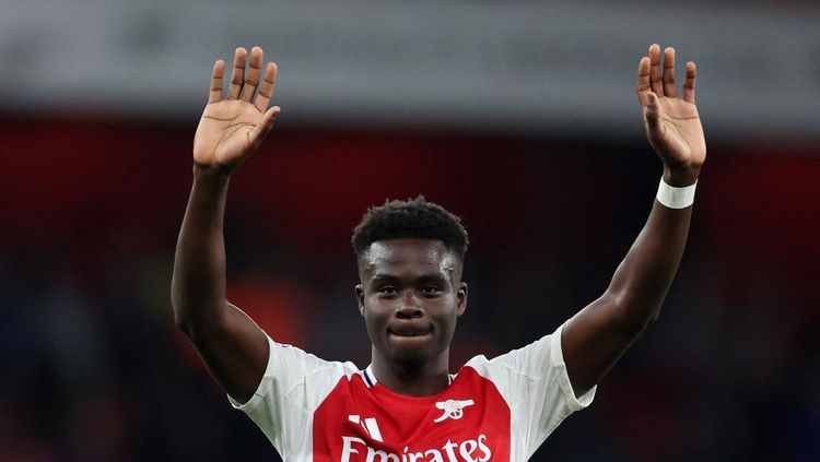 Selangkah Lagi Bukayo Saka Pecahkan Rekor Gaji di Arsenal