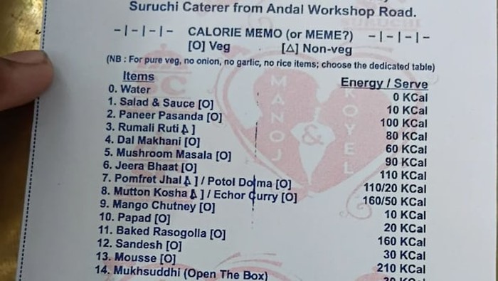 Keren! Hidangan Pesta Pernikahan Ini Dilengkapi Info Kalori