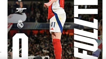 Akun Arsenal memposting kemenangan telak mereka atas Real Madrid dengan caption malam dan performa yang tak terlupakan. Foto: X.com