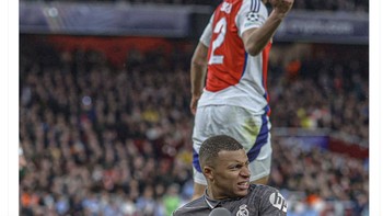 Mbappe pun tak mampu berbuat banyak semalam. Foto: X.com
