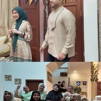 Para anggota keluarga mulai menebak-nebak jenis kelamin calon anak pertama Miskah dan Yislam. Ayah Yislam, Pak Muh menebak perempuan, sementara Fadil menebak jika calon anak Miskah dan Yislam berjenis kelamin laki-laki. Dari 7 orang anggota keluarga yang hadir, 5 menebak laki-laki dan 2 perempuan. Foto: Instagram/@miskahshf