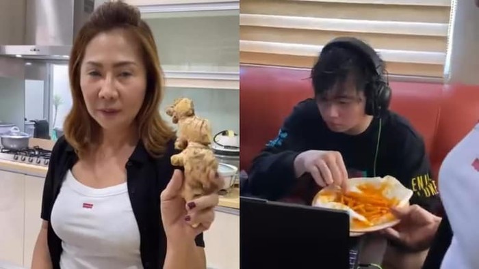 ibu lakukan prank masak jahe goreng untuk putranya