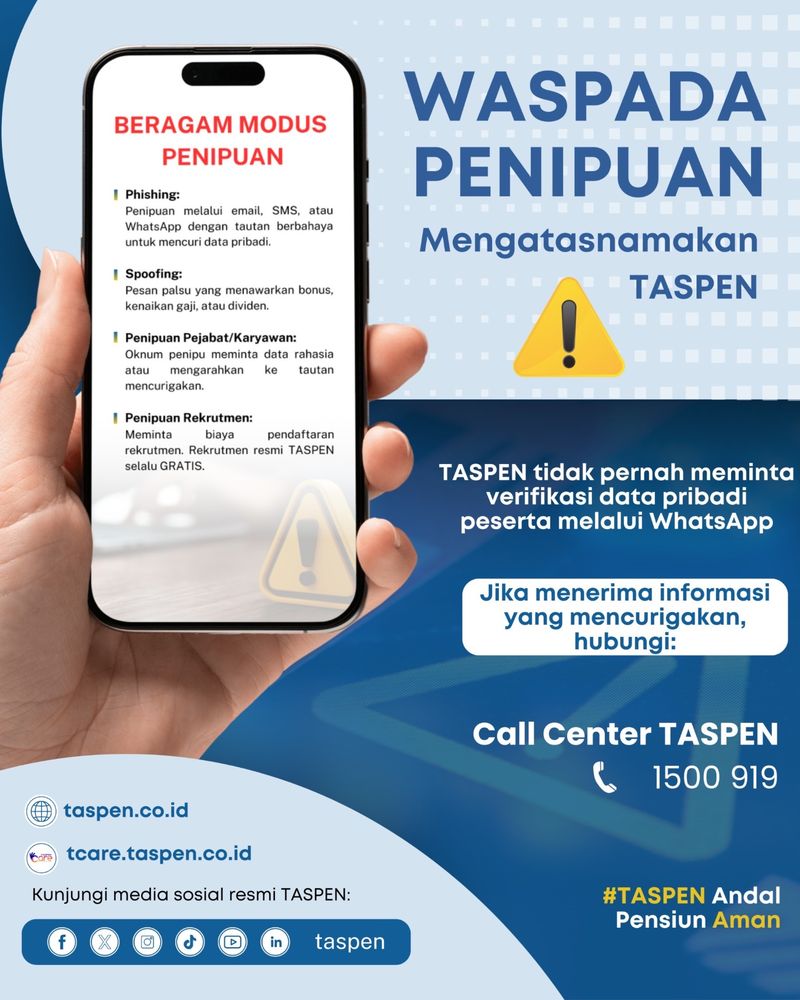 TASPEN Imbau Seluruh Peserta Lindungi Data Pribadi
