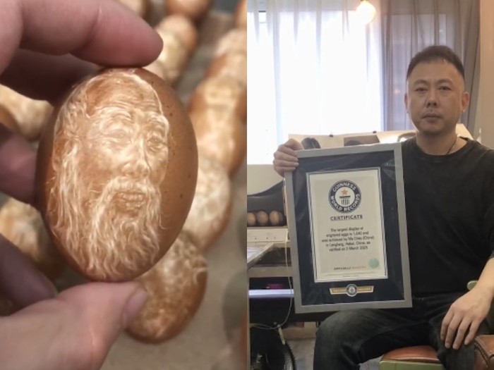 ukiran telur raih rekor dunia