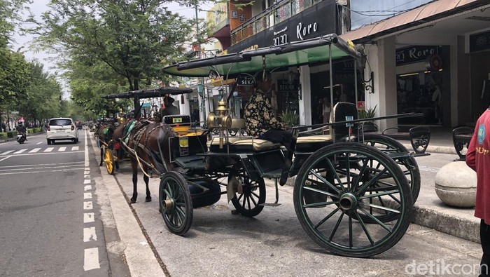 Andong di kawasan Malioboro Kota Jogja, Kamis (10/4/2025).