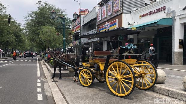 Andong di kawasan Malioboro Kota Jogja, Kamis (10/4/2025).