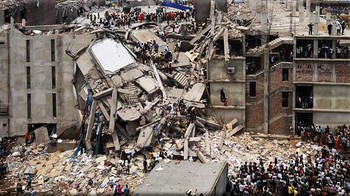 Runtuhnya Rana Plaza tahun 2013 di Dhaka, Bangladesh merupakan bencana industri terburuk dalam beberapa waktu terakhir. Bencana ini menelan korban sekitar 1.134 jiwa dan melukai sedikitnya 2.500 orang lainnya. Foto: Unbelievable Facts
