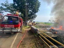 Gudang Kain Perca di Tasik Ludes Tak Tersisa Dilalap Api